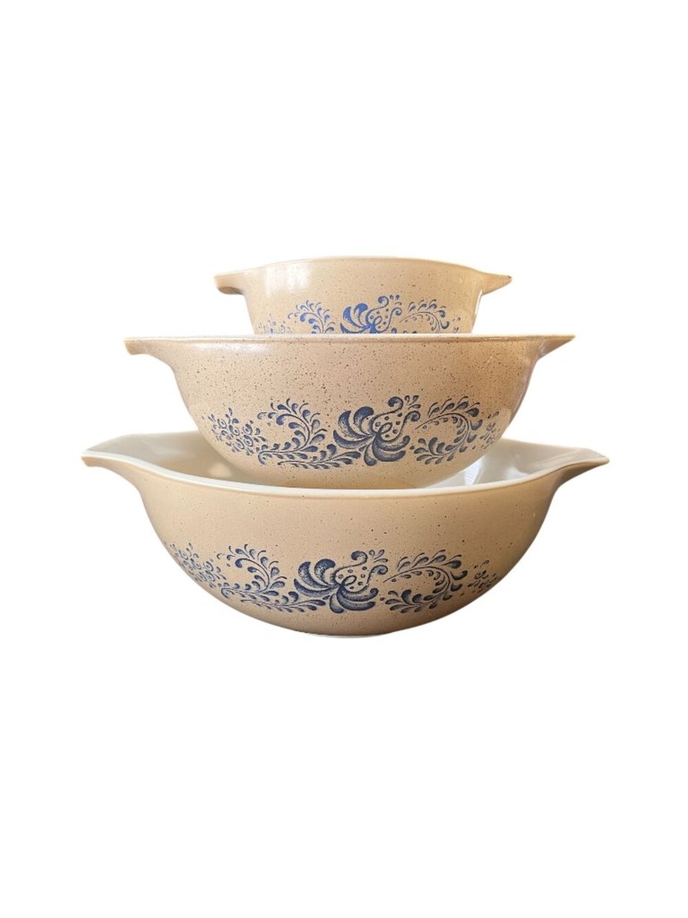 Vintage Pyrex Homestead Cinderella Bowl Set of 3 (441, 443, 444)